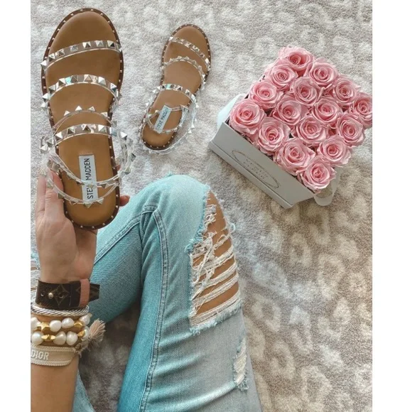 STEVE MADDEN Travel Rock Stud Gladiator Sandals - Picture 3 of 9